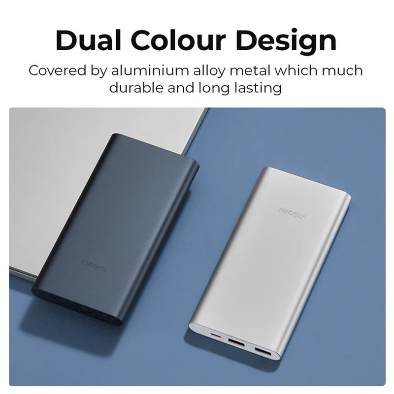 پاوربانک شیائومی مدل PB100DZM ظرفیت ۱۰ هزار میلی‌آمپر ساعت
