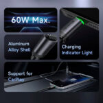 کابل دو سر تایپ سی فست شارژ 60 وات مک دودو CA-441 طول 1 متر