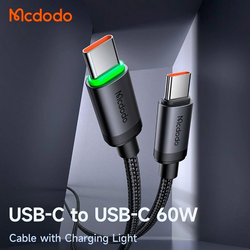 کابل دو سر تایپ سی فست شارژ 60 وات مک دودو CA-441 طول 1 متر